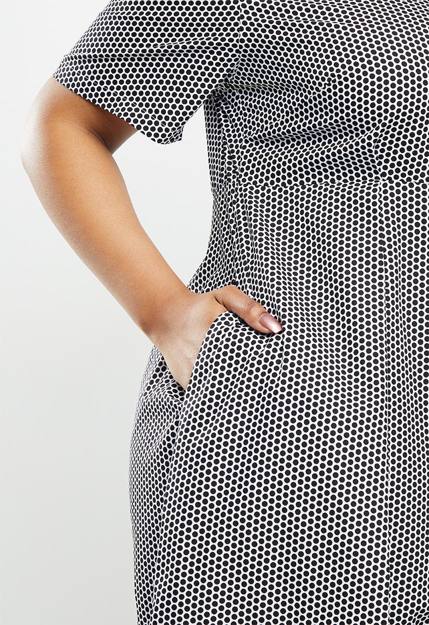 AMANDA LAIRD CHERRY - Plus kuhlanga dress - black & white