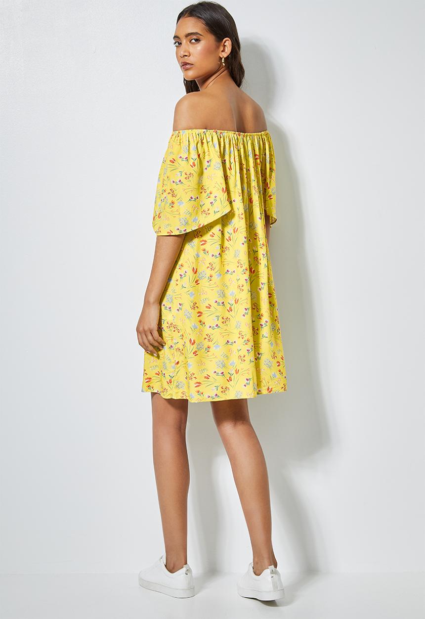 Superbalist - Flute slv trapeze dress -  yellow