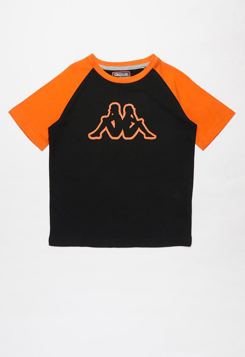 KAPPA - Logo zobrian tee - black & orange