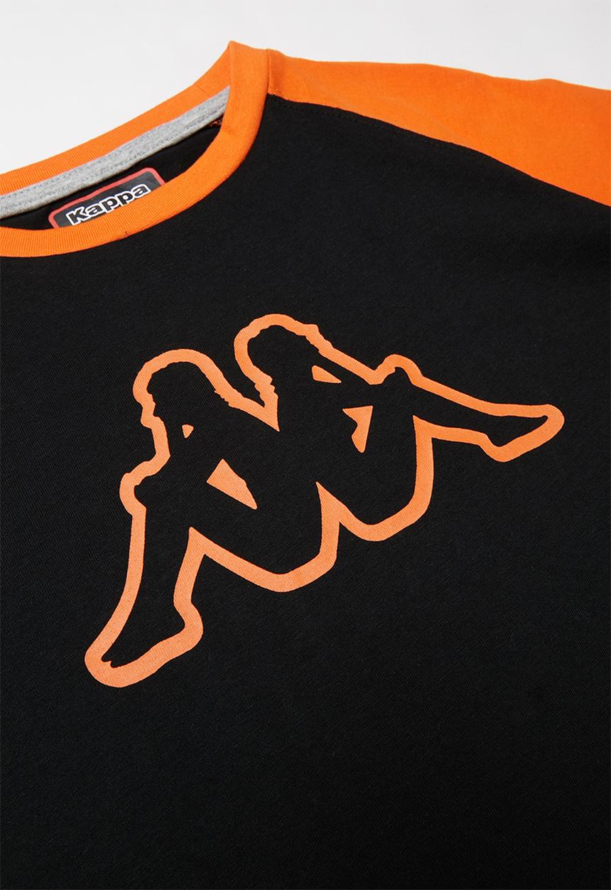 KAPPA - Logo zobrian tee - black & orange