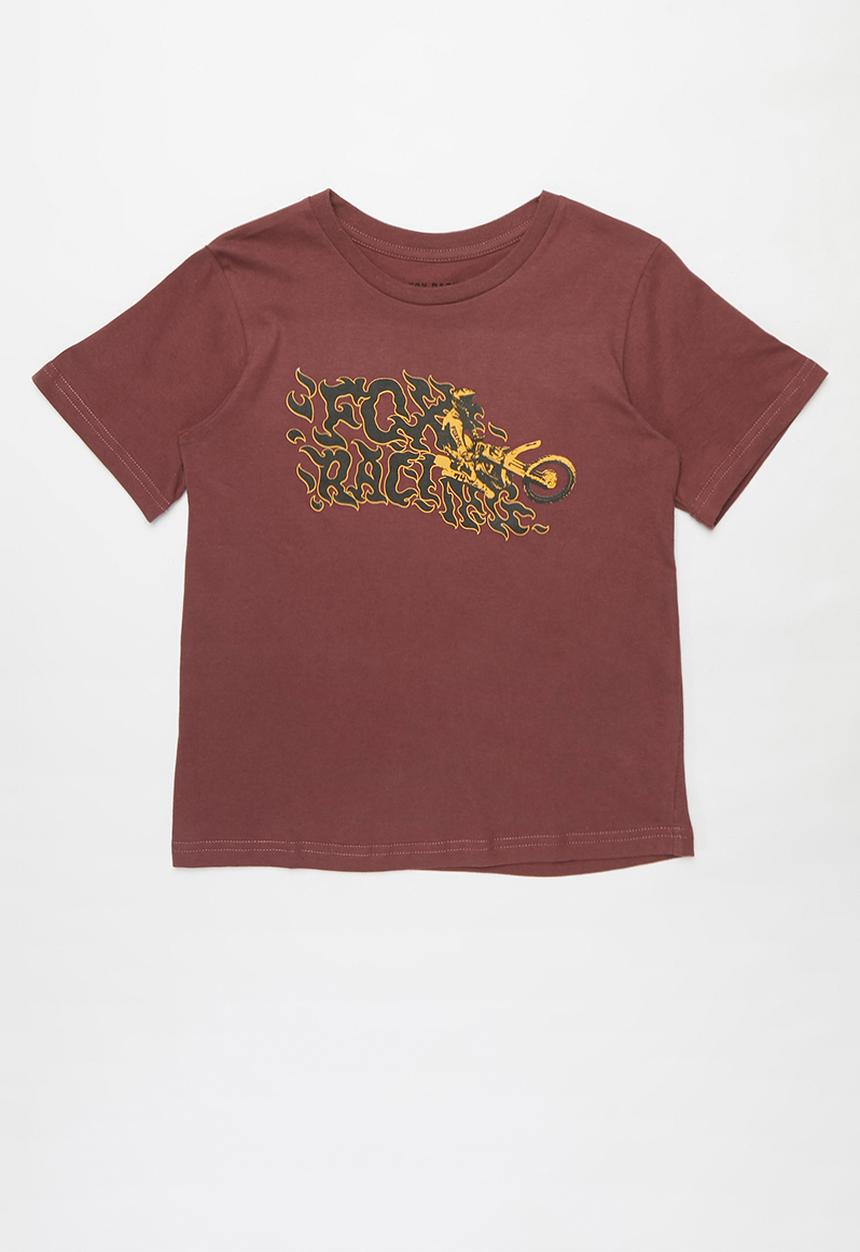 Fox - Burnout boys short sleeve tee - burgundy 