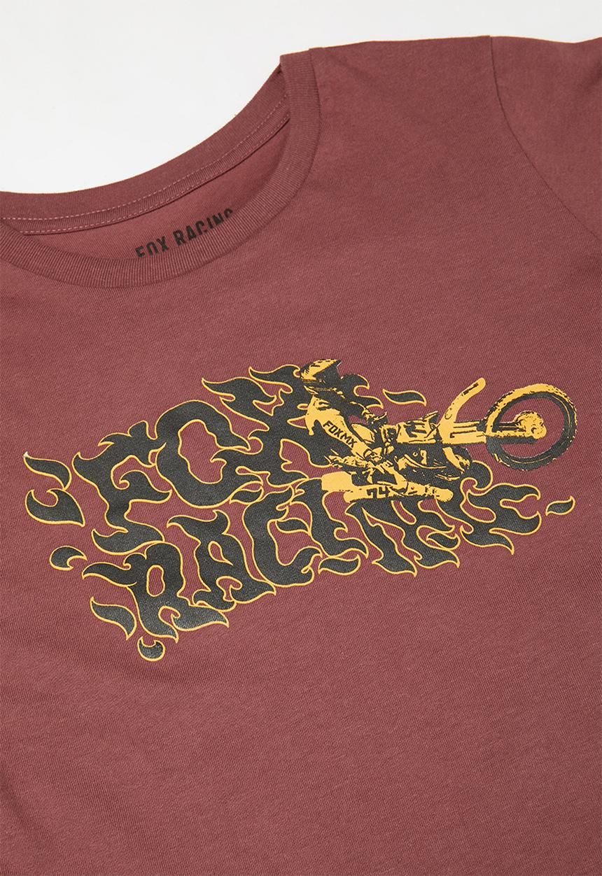 Fox - Burnout boys short sleeve tee - burgundy 