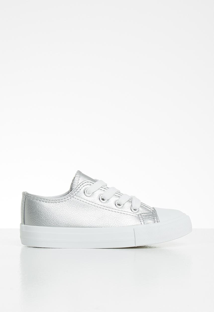 Cotton On - Classic trainer lace up - silver 