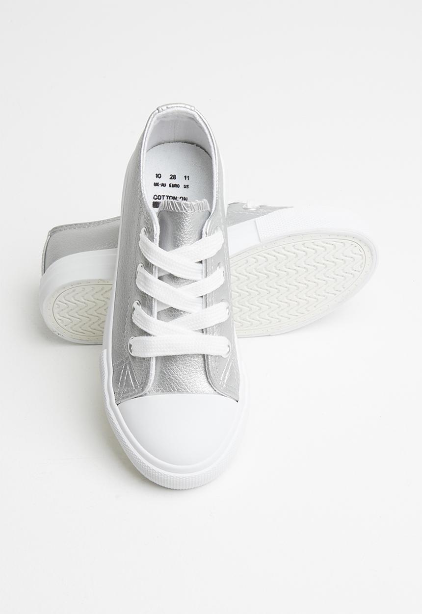 Cotton On - Classic trainer lace up - silver 