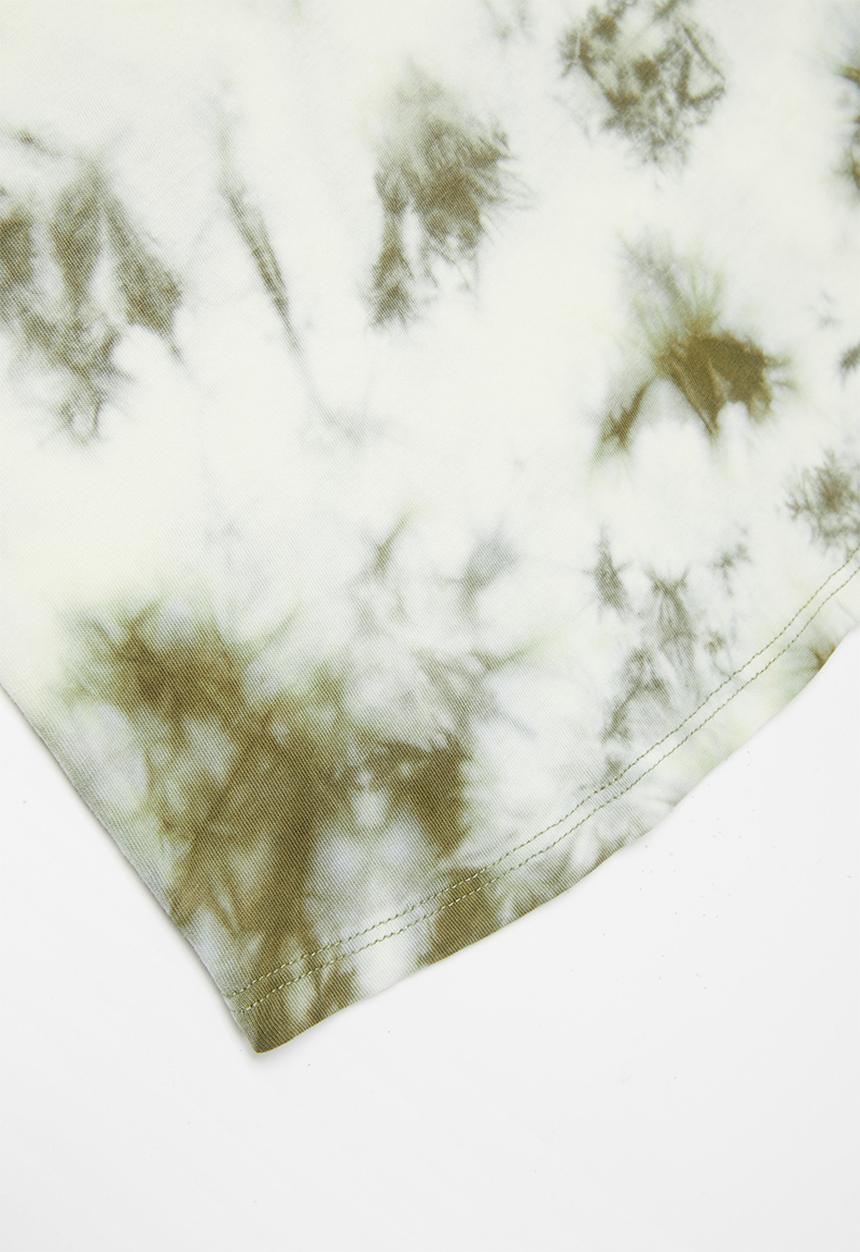 Cotton On - The cruz short sleeve long line tee - silver sage tie dye