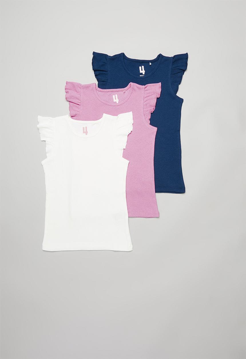 Cotton On - 3 pack kaia tank - purple paradise, indigo & vanilla