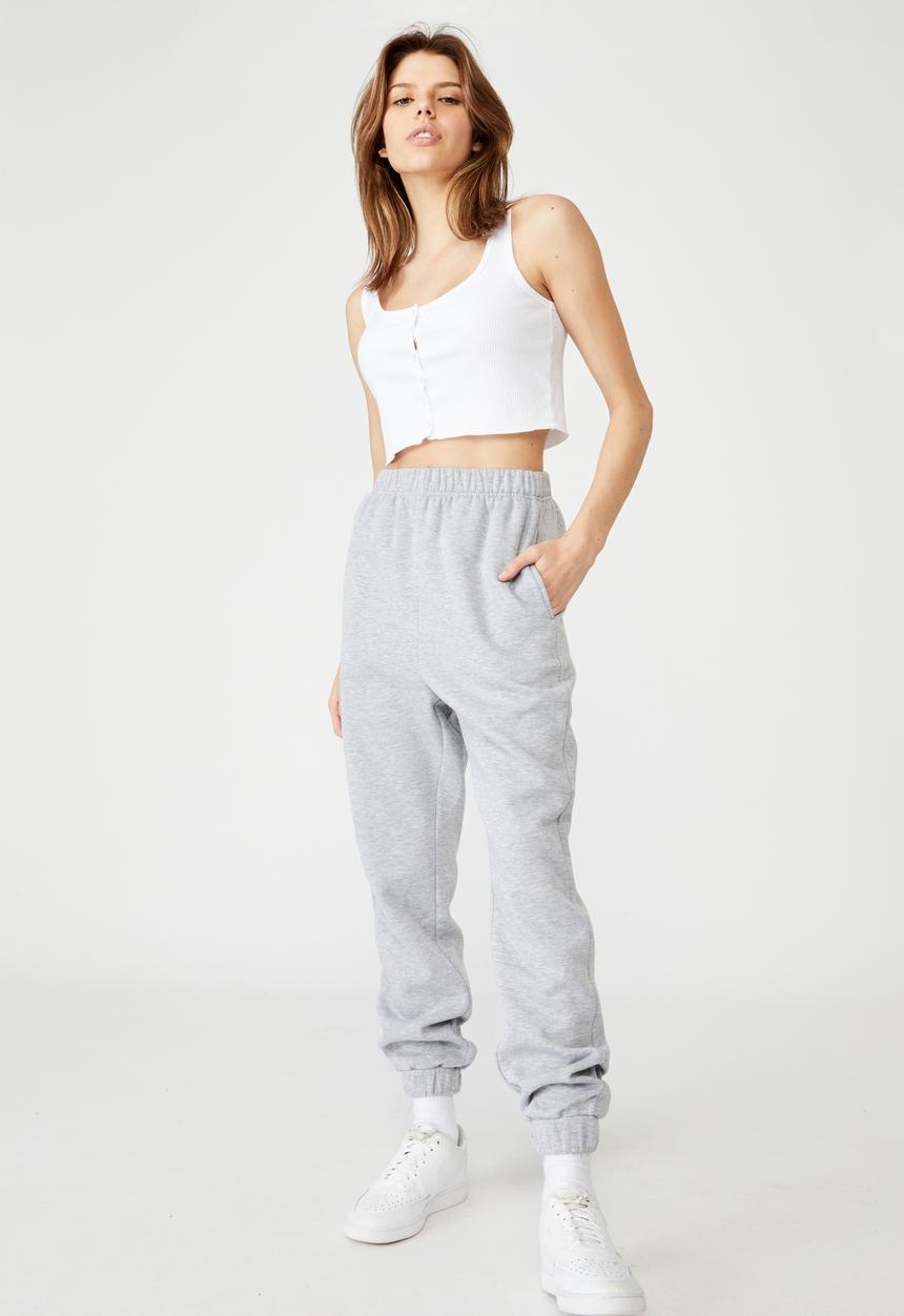 Factorie - Super high rise trackpant - grey marle