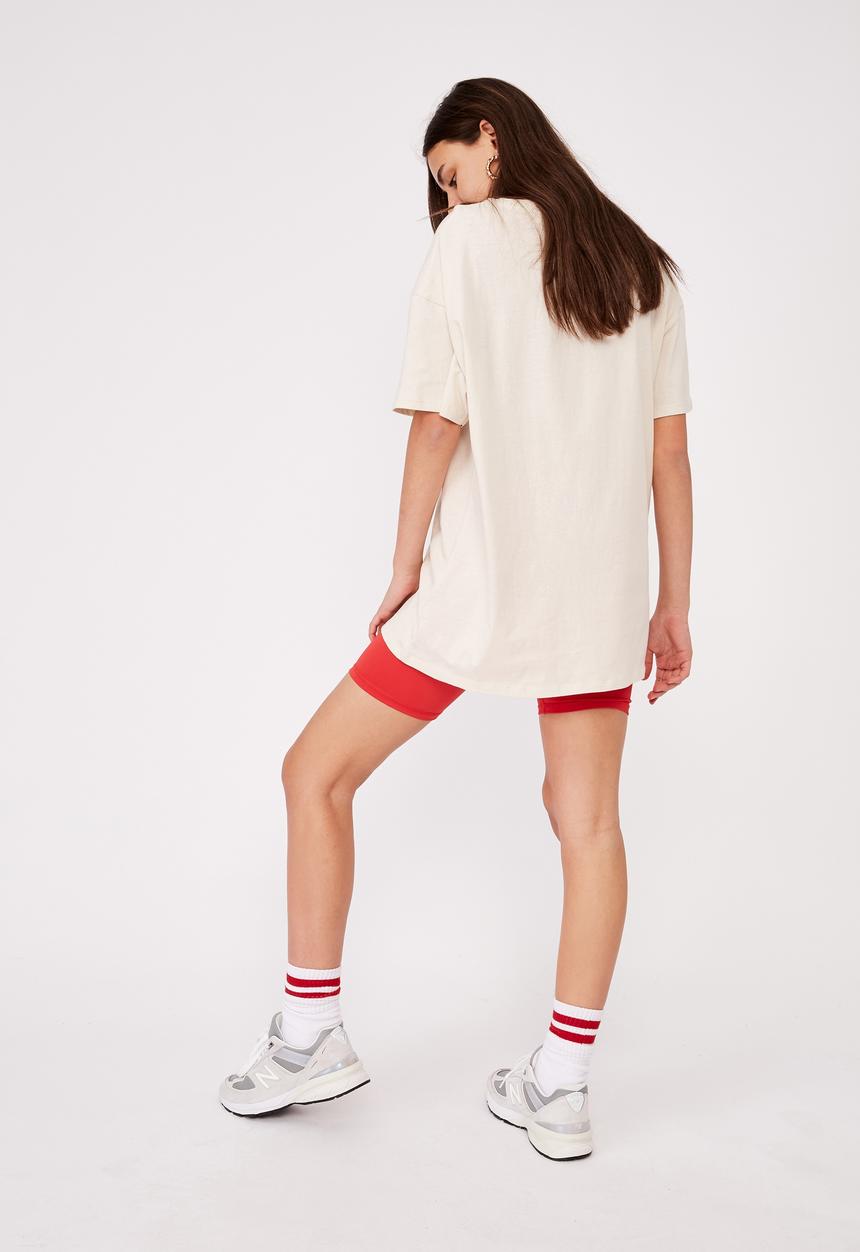 Factorie - Super relaxed graphic tee - washed ivory