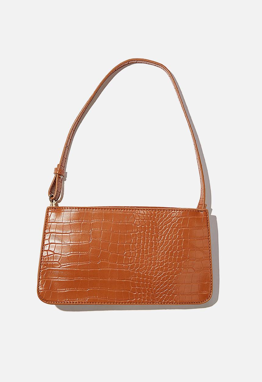 Rubi - Landscape underarm bag - tan texture