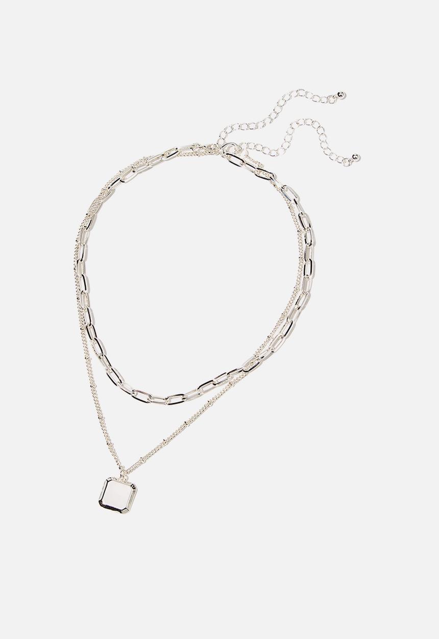Rubi - Luxe layers lauren necklace -  silver