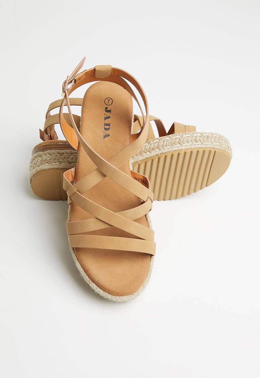 Jada - Strappy flatform - beige