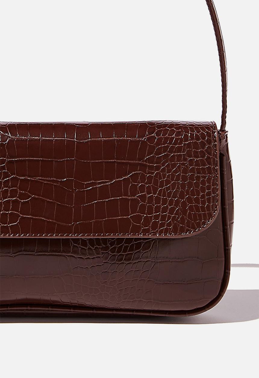 Rubi - Lenny underarm bag - choc texture
