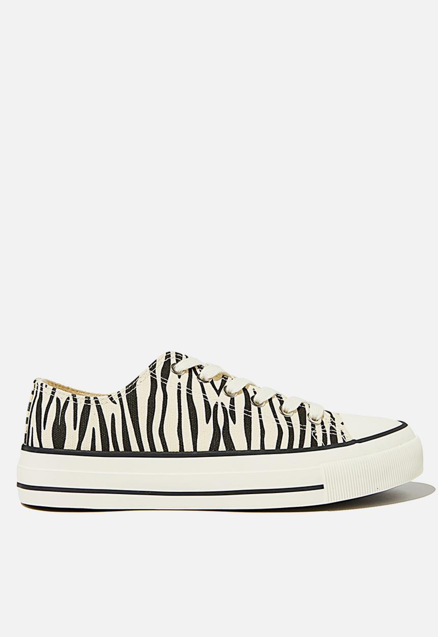Cotton On - Billie retro low rise  - black ecru zebra