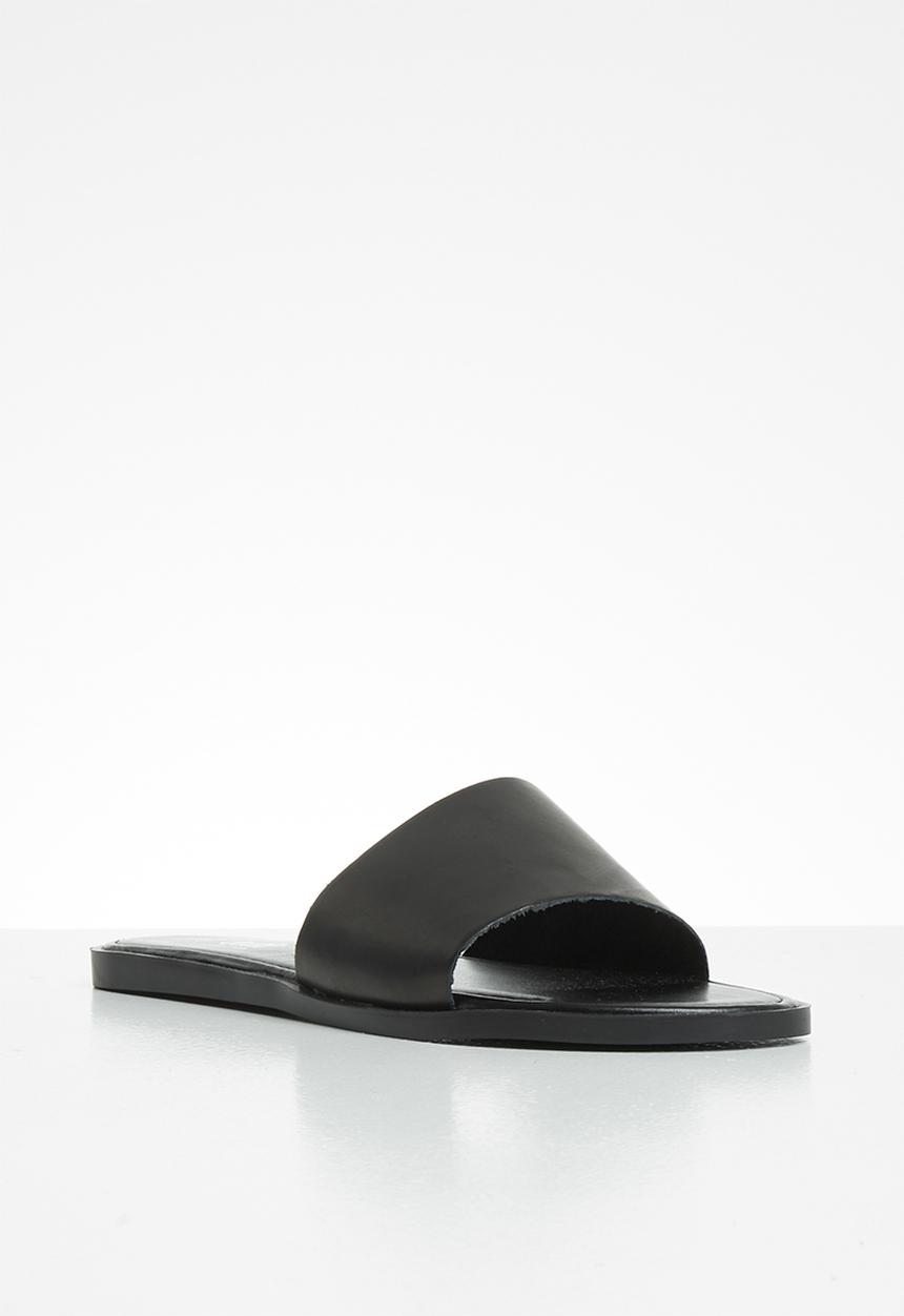 edit - Kody leather slide - black