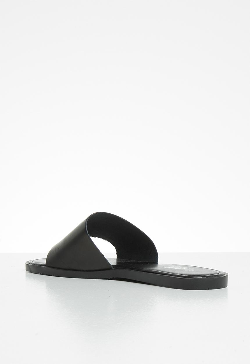 edit - Kody leather slide - black