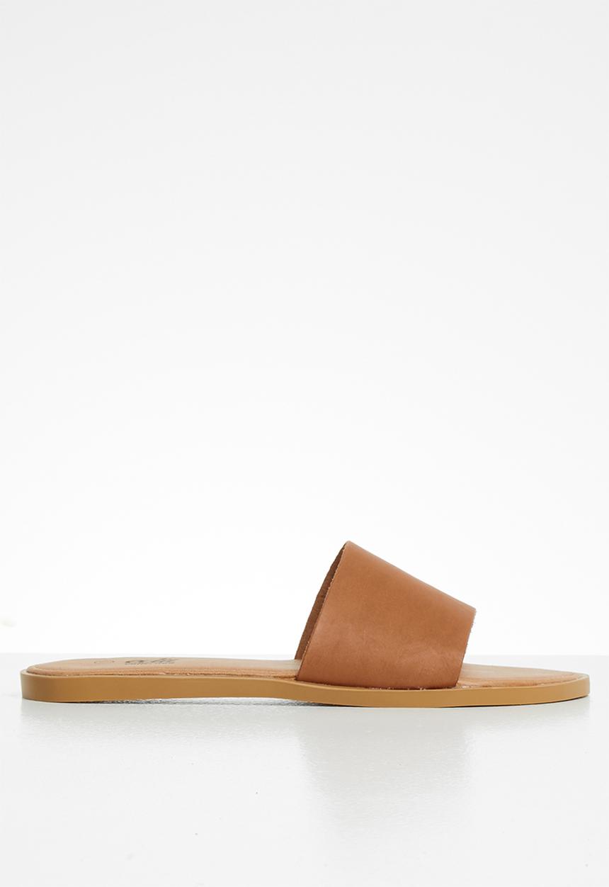 edit - Kody leather slide - tan