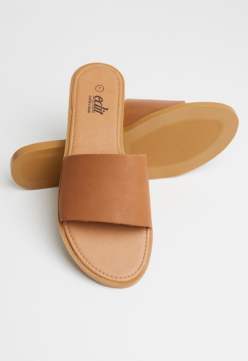 edit - Kody leather slide - tan