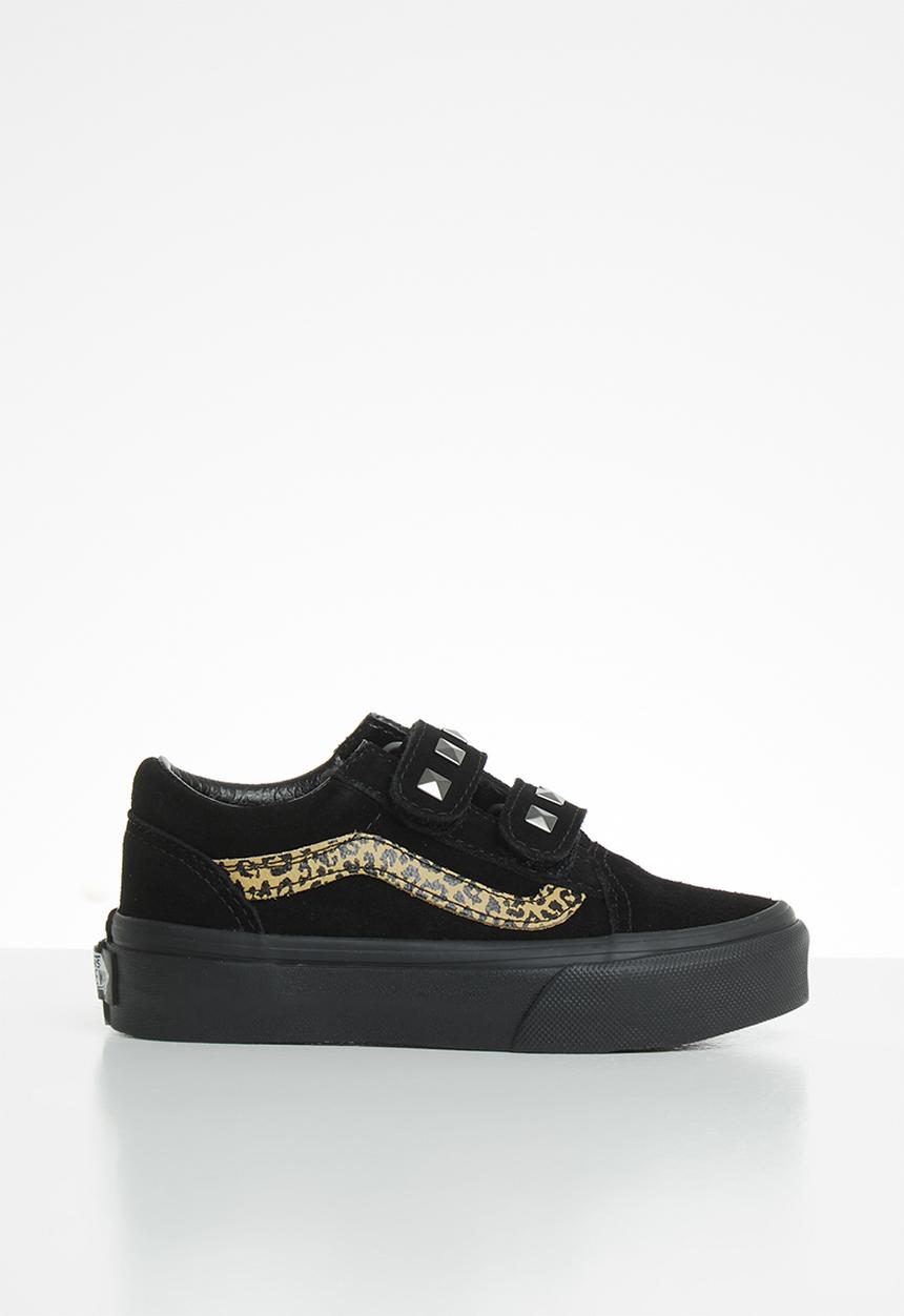Vans - Uy old skool v - (suede stud) black leopard
