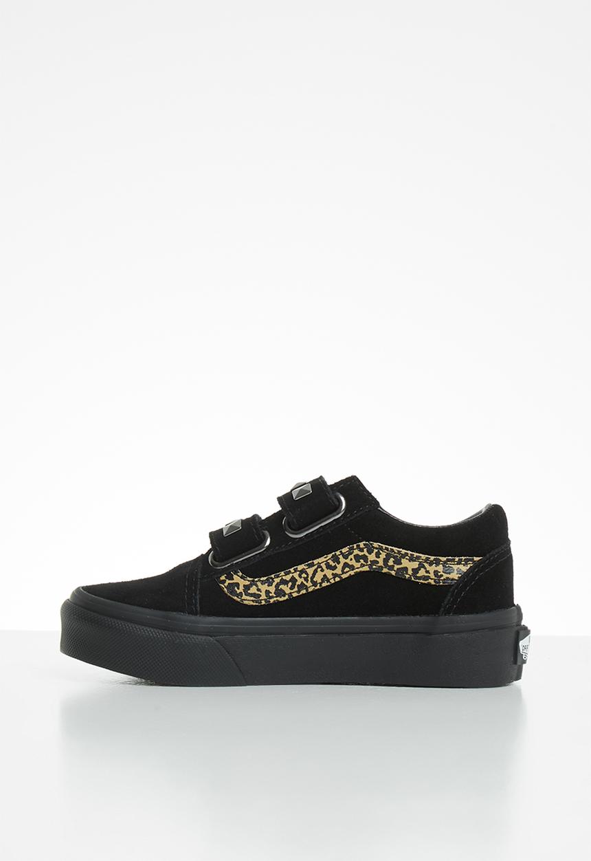 Vans - Uy old skool v - (suede stud) black leopard