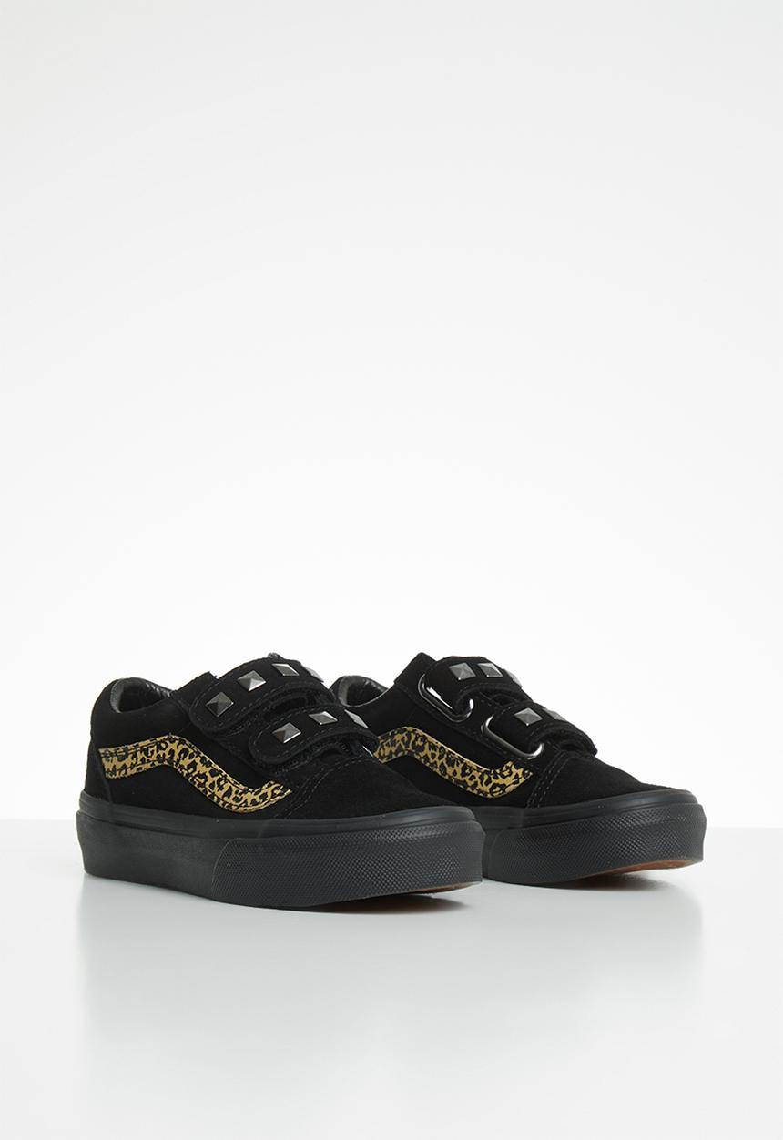 Vans - Uy old skool v - (suede stud) black leopard