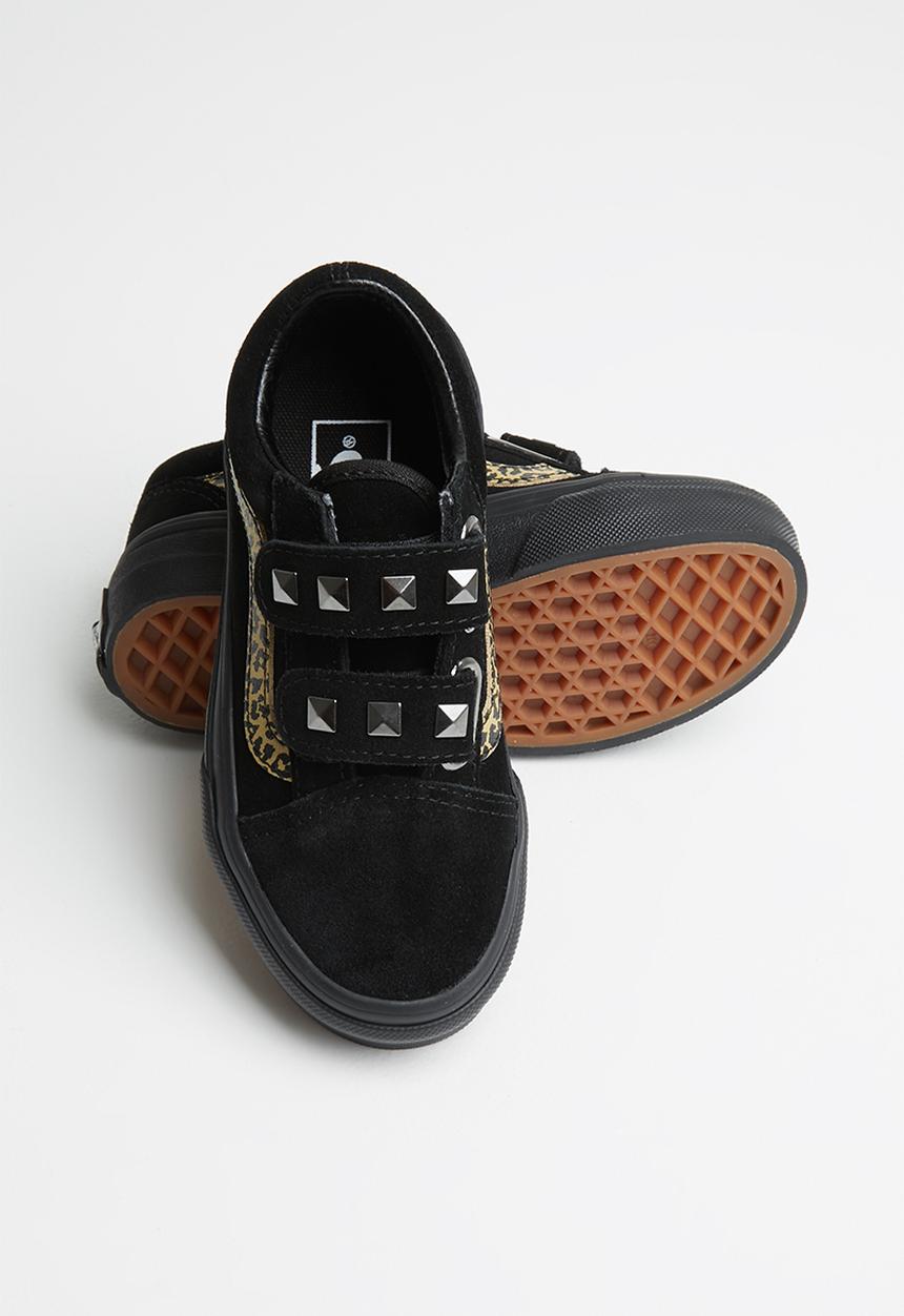 Vans - Uy old skool v - (suede stud) black leopard