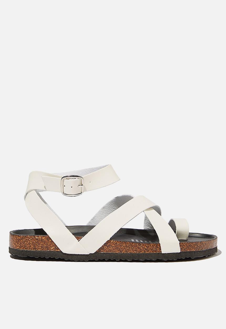Cotton On - Rex gladiator strappy sandal  - white