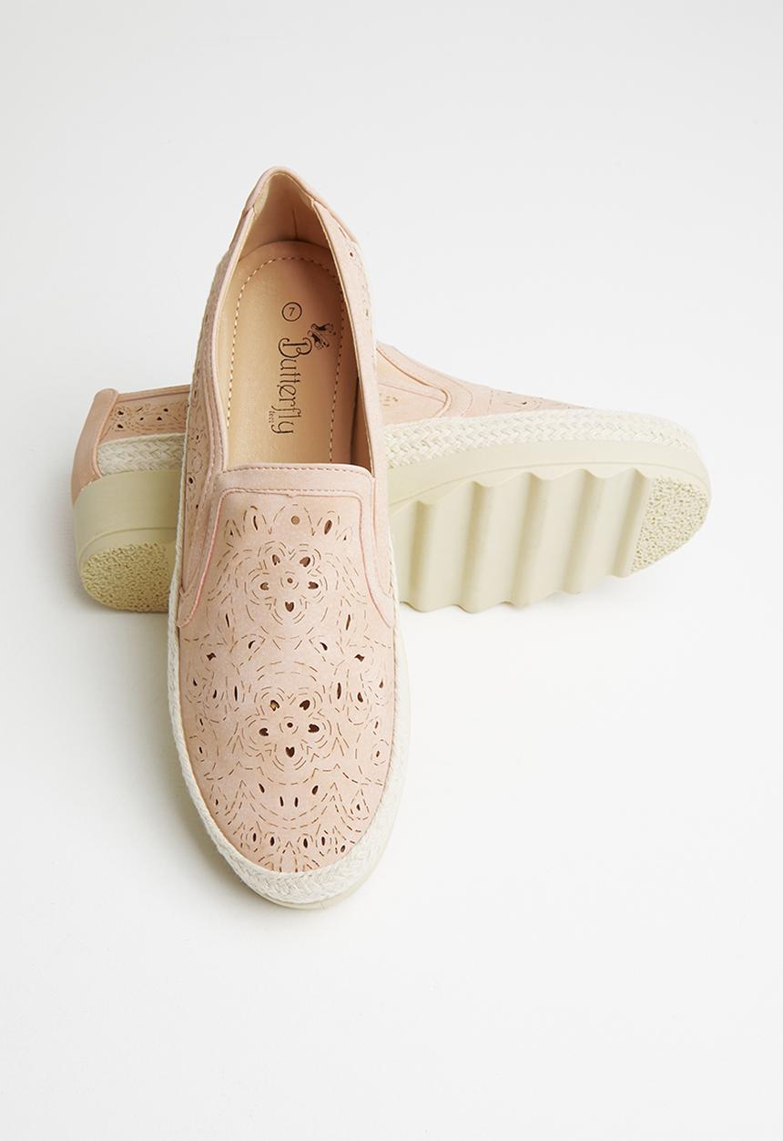 Butterfly Feet - Malakite flatform - pink