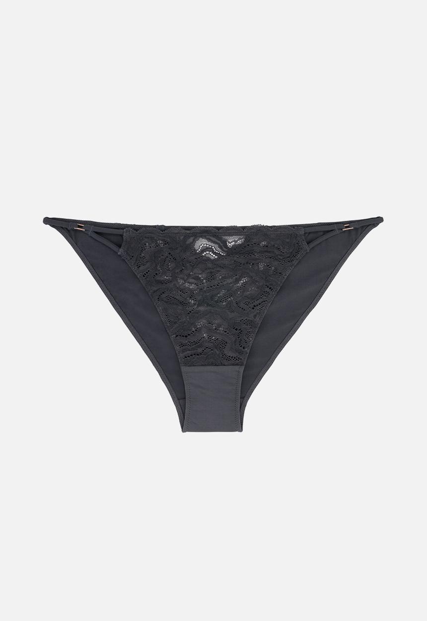 DORINA - Tanga lace brief - dark grey