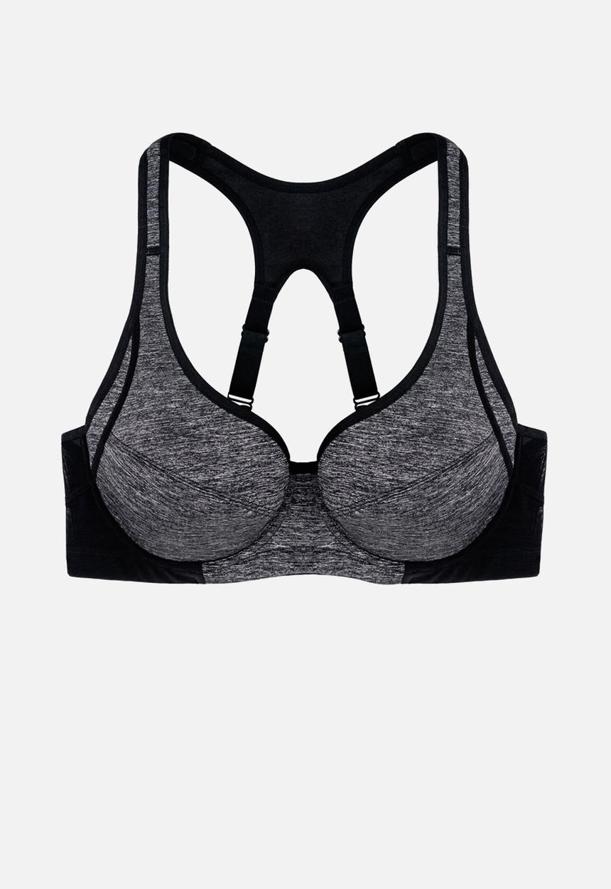 DORINA - Non padded sports bra - grey