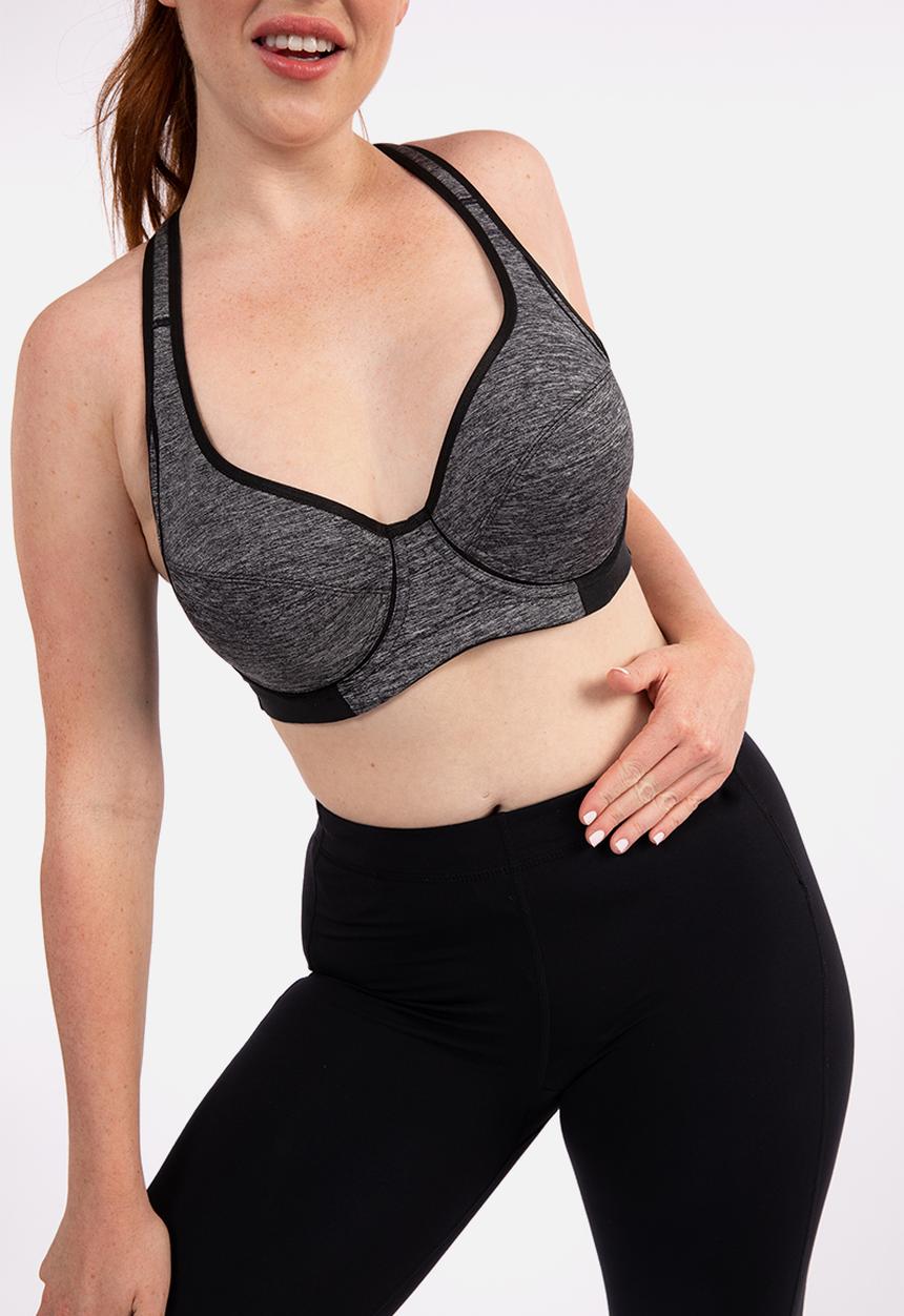 DORINA - Non padded sports bra - grey