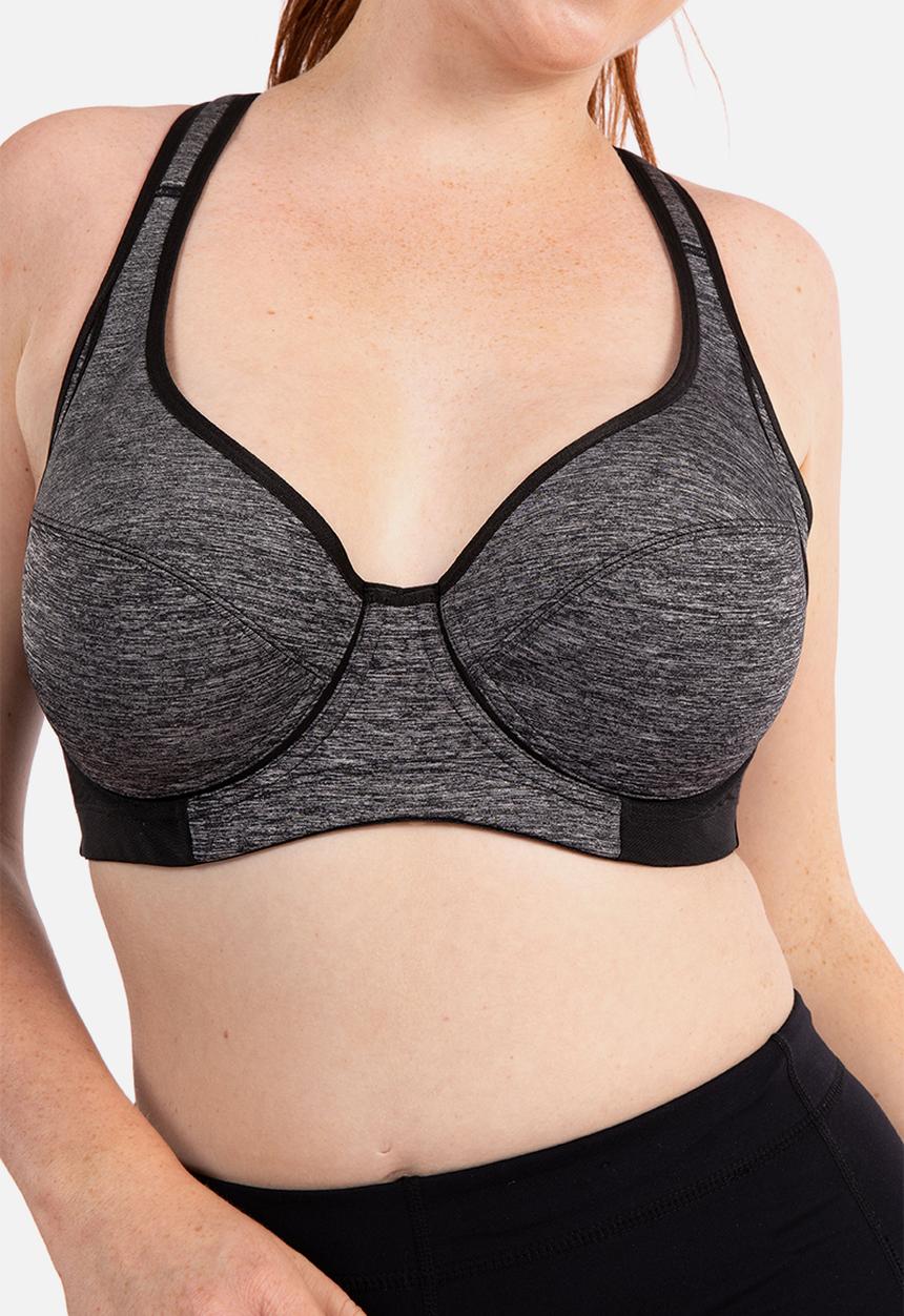 DORINA - Non padded sports bra - grey