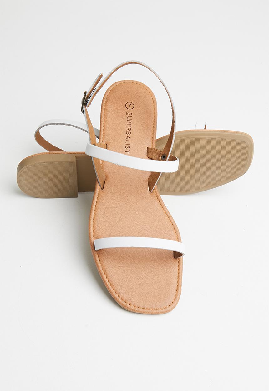 Superbalist - Yandi leather slingback sandal - white