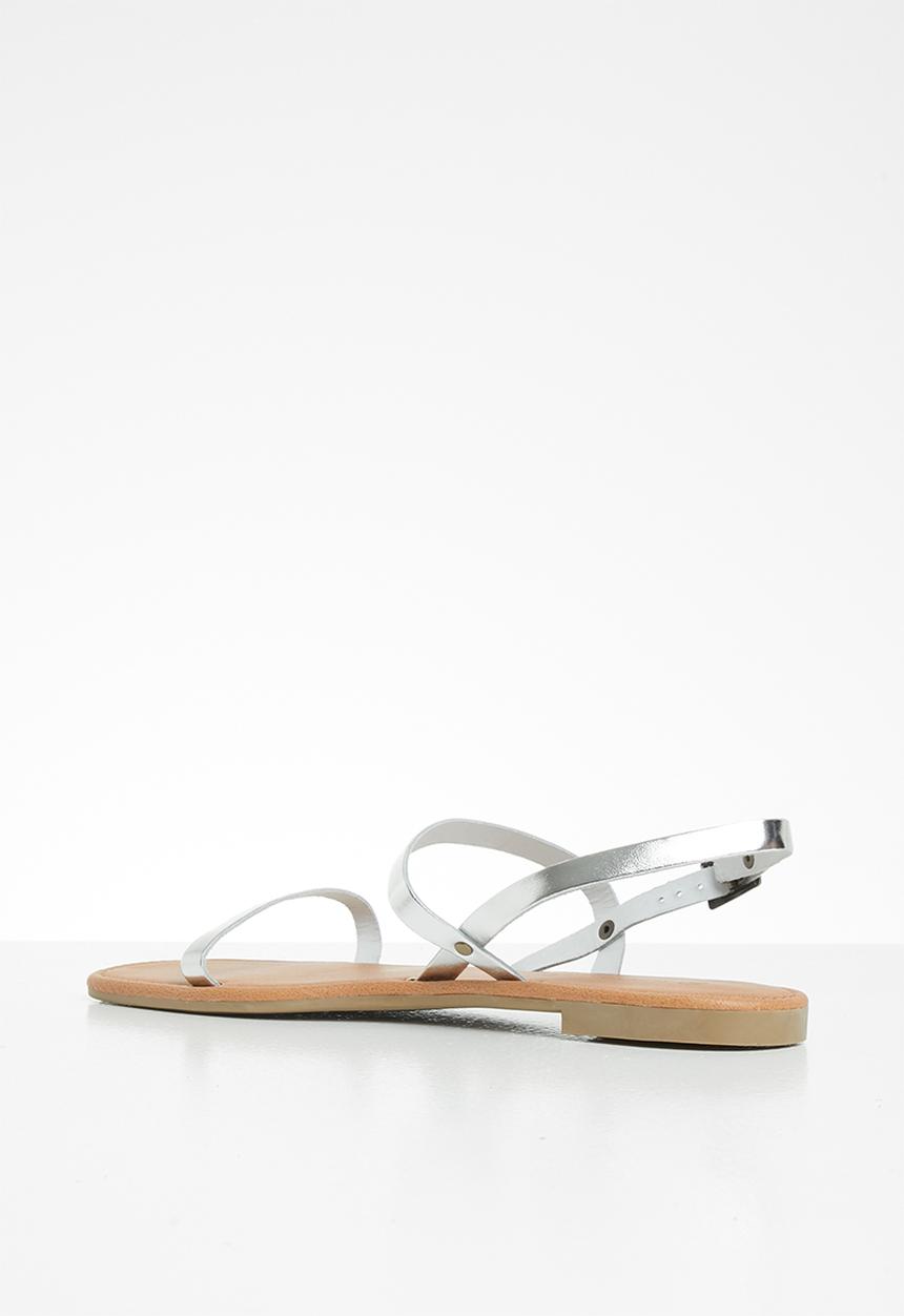 Superbalist - Yandi leather slingback sandal - silver