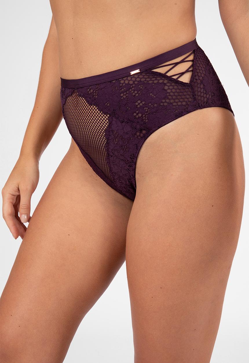 DORINA - High leg brazilian panties - wine