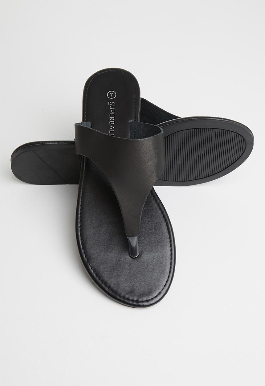 Superbalist - Tea leather slide - black