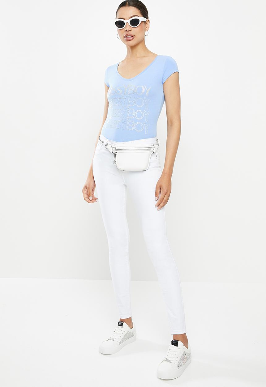 SISSY BOY - One up logo with front bling - cornflower blue