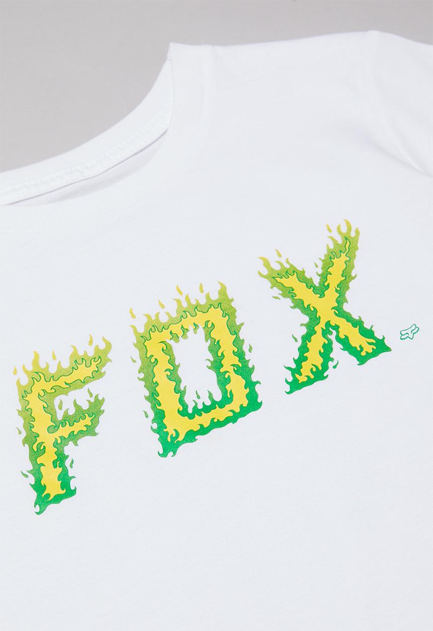 Fox - Moth in flames boys short sleeve tee - white