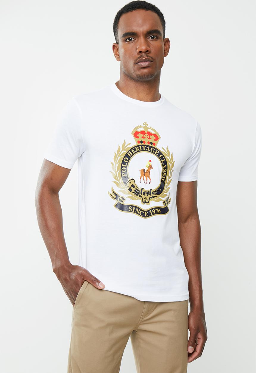 POLO - Julias big crest crew neck tee - white