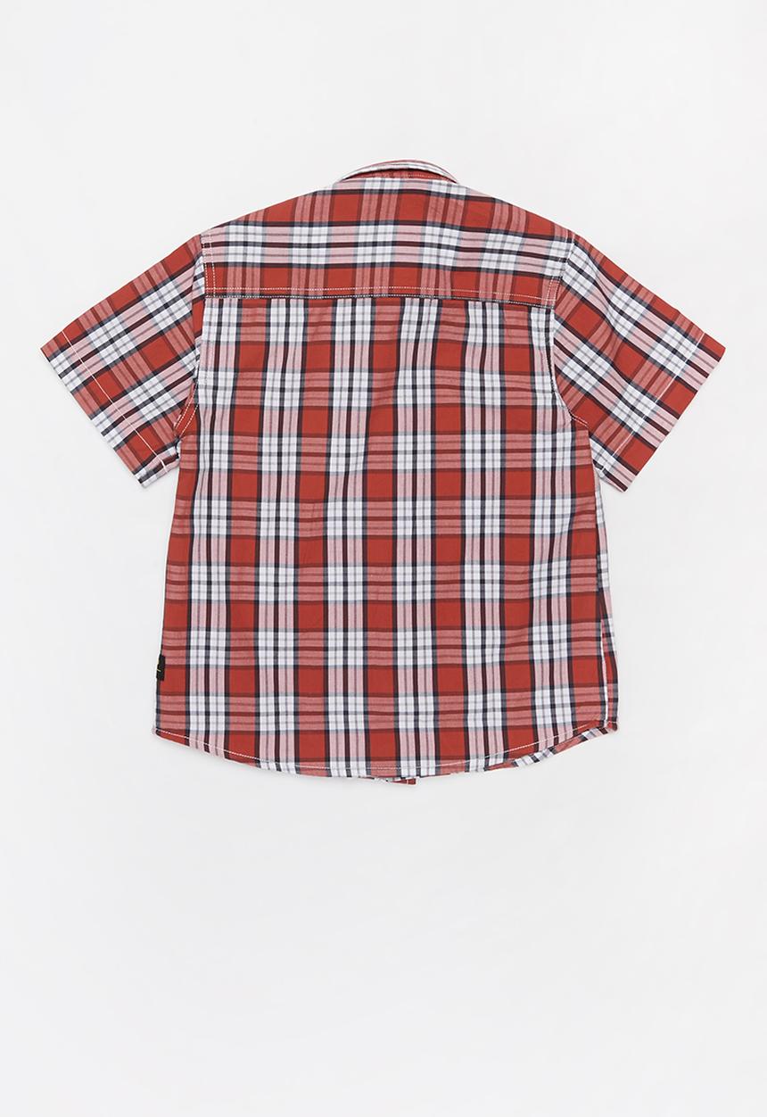 JEEP - Storm short sleeve check shirt - red