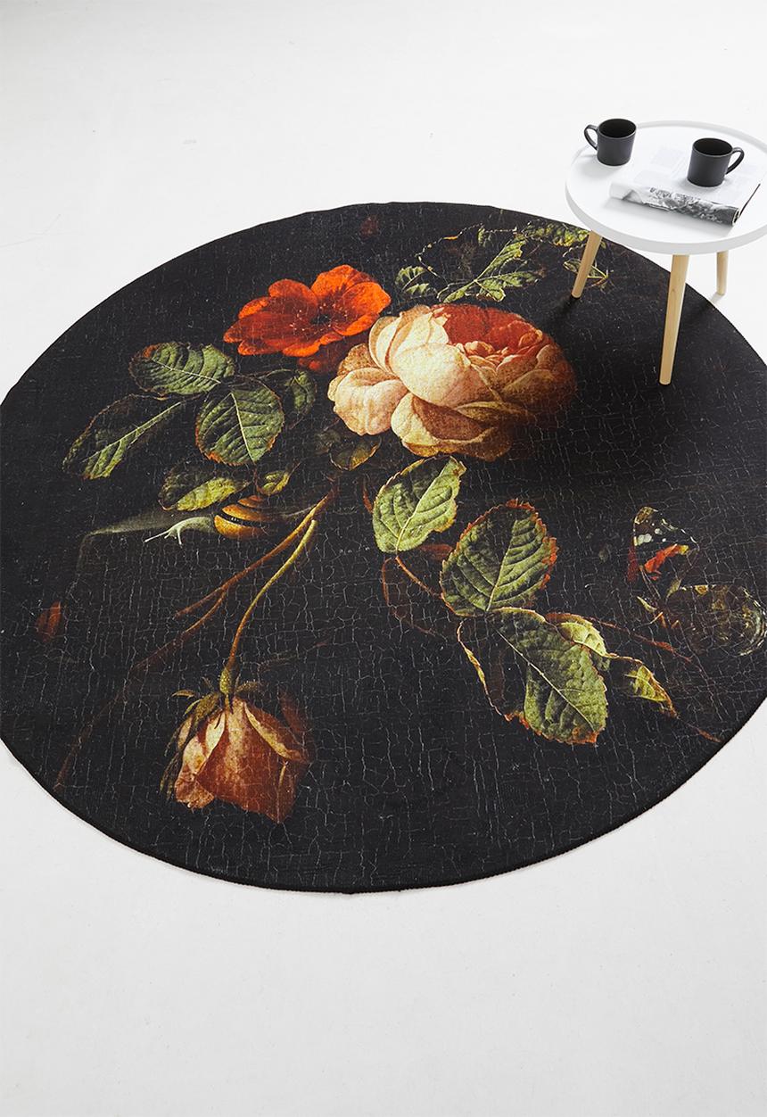 Hertex Haus - En rose round rug - nightfall