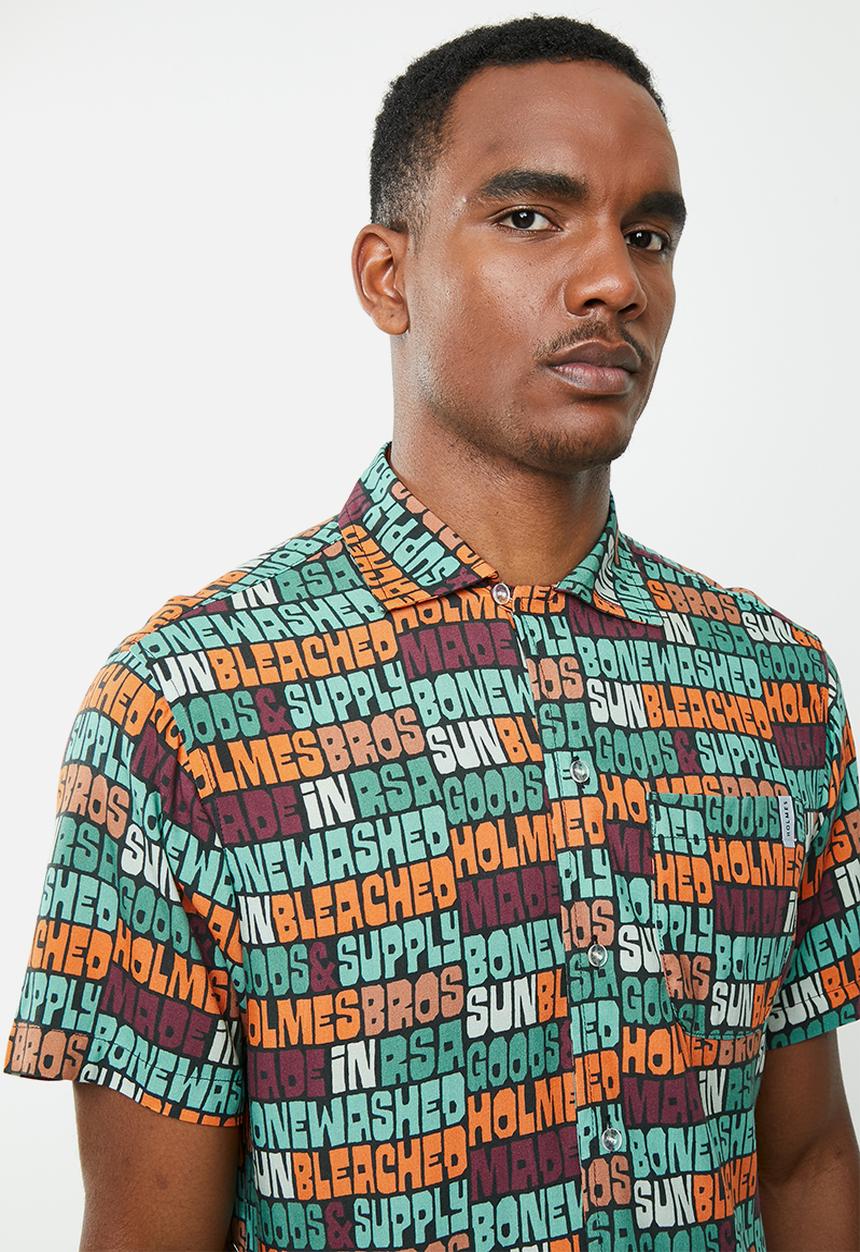 Holmes Bro's - Sunbleached button up shirt - multi 