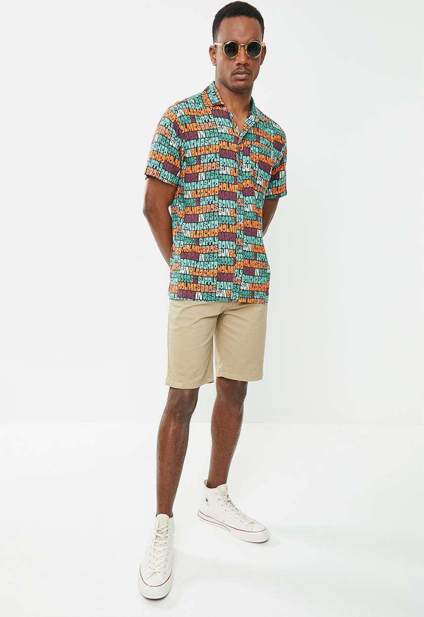 Holmes Bro's - Sunbleached button up shirt - multi 