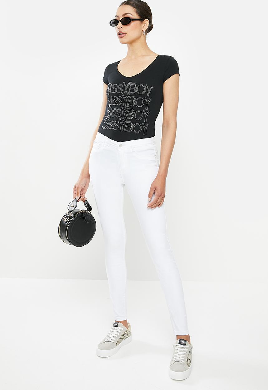 SISSY BOY - Stretch denim axel  skinny - white
