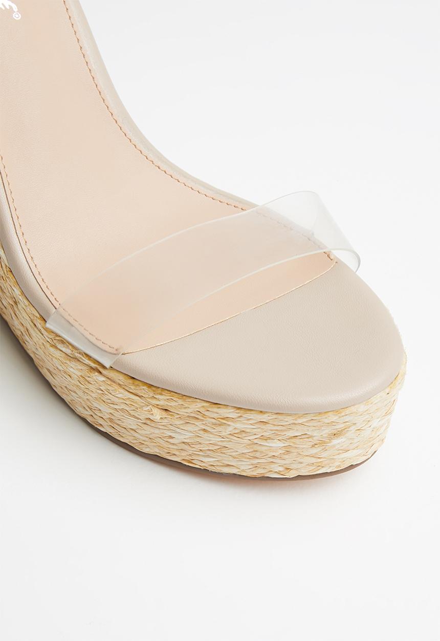 Public Desire - Jourdan clear upper espadrille wedge heel - clear