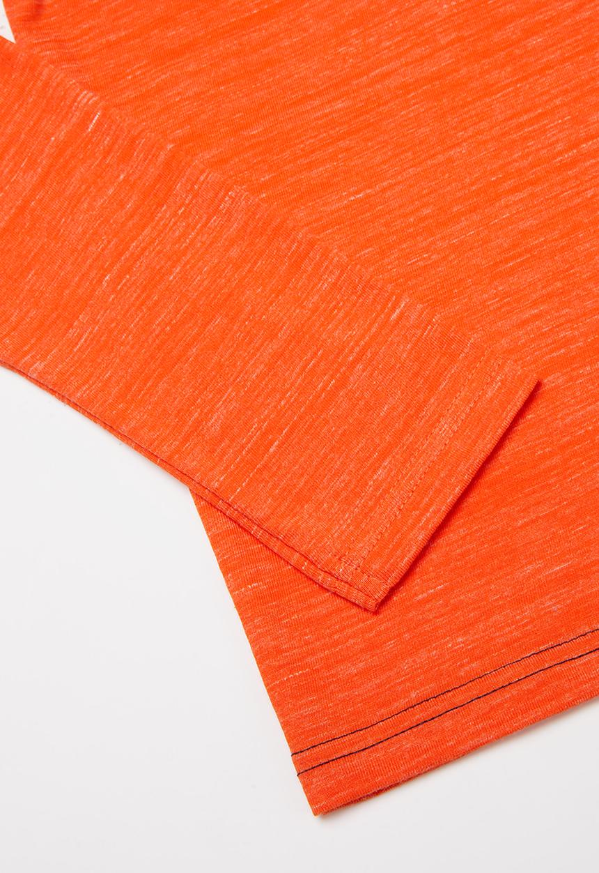 POLO - Boys mason ls space dye tee - orange
