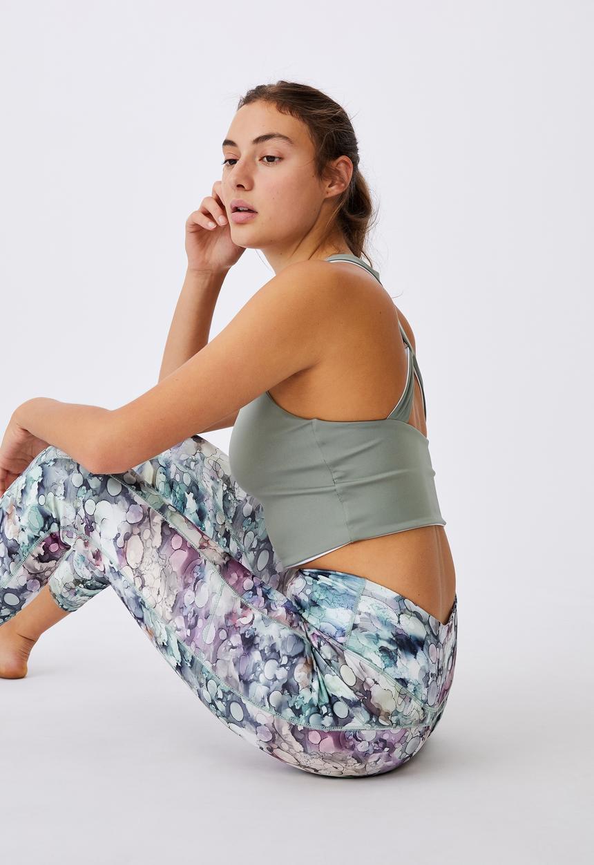 Cotton On - Love you a latte reversible vestlette - white & basil green