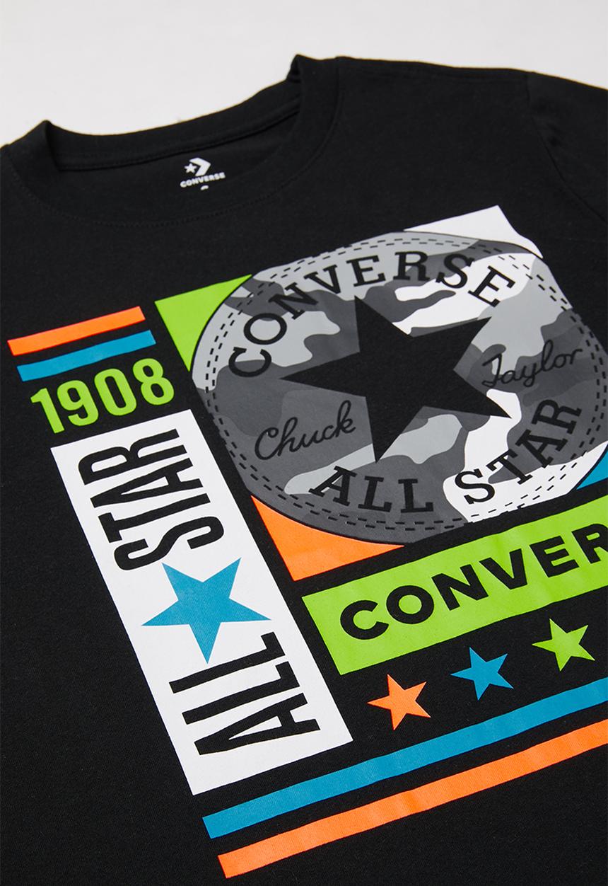 Converse - Converse boys camo mixed boxes tee - black