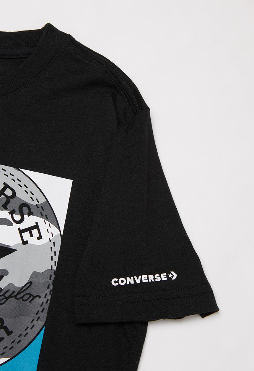Converse - Converse boys camo mixed boxes tee - black