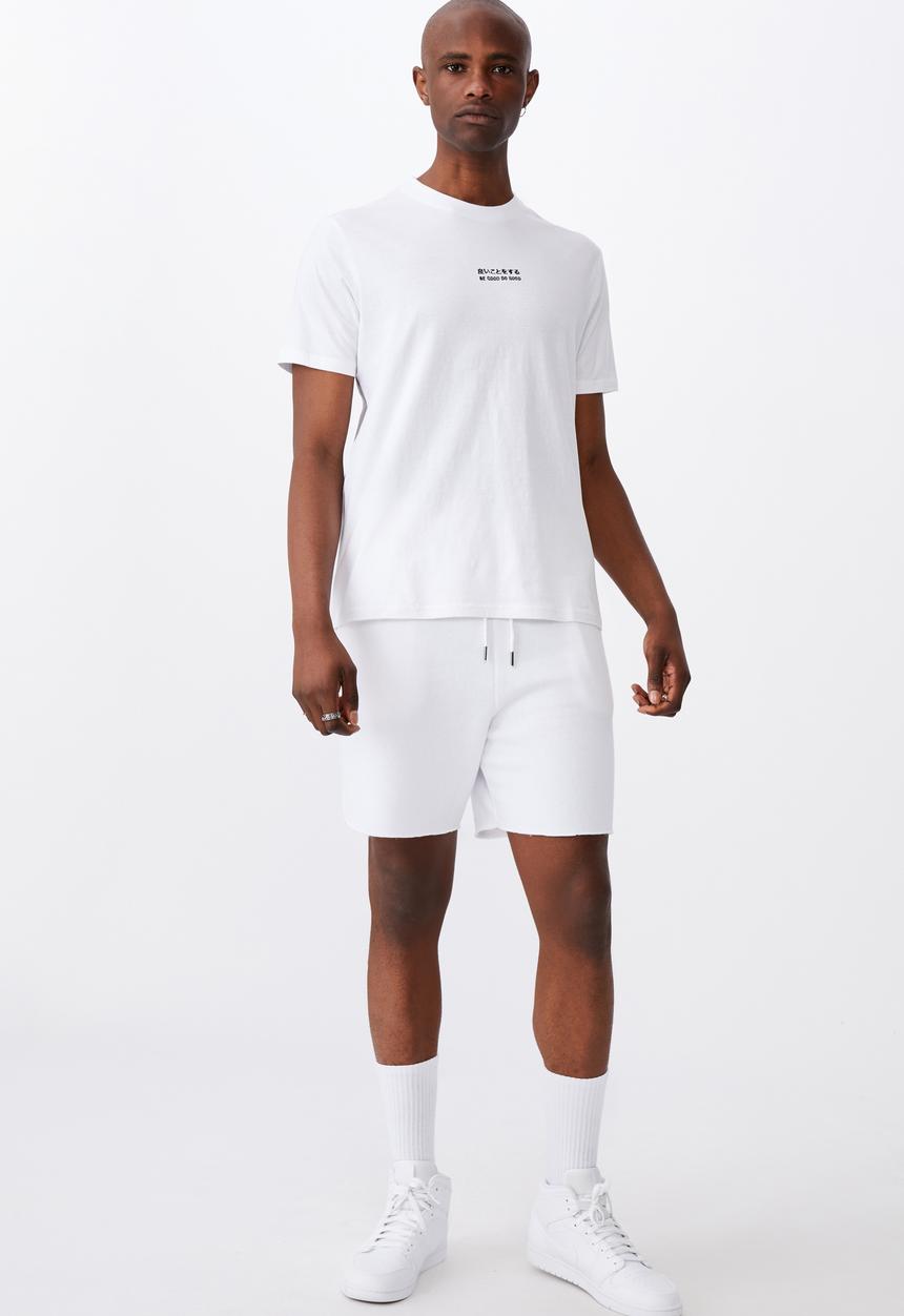 Factorie - Be good do good regular graphic T-shirt - white