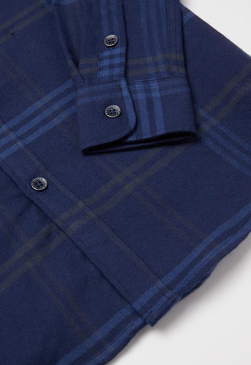 POLO - Boys liam ls checked shirt - blue
